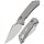 Kansept Knives Fenrir Crossbar Lock Bead Blasted Titan Handle Titanium Frag Pattern CPM-S35VN Greg Schob Design