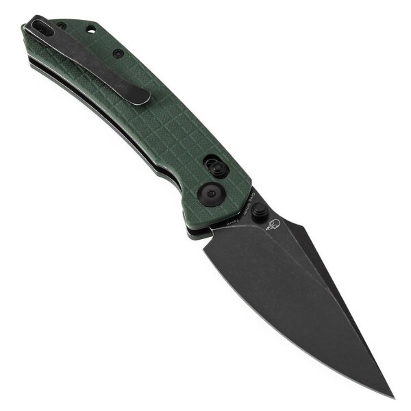 Kansept Tenable Knives Fenrir Cross Bar Green Grün G10 Griff Blackwashed Nitro-V Klinge Sparrow Design