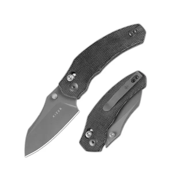 Kizer Mini Bulldog Nitro-V Micarta Clutch Lock Folder
