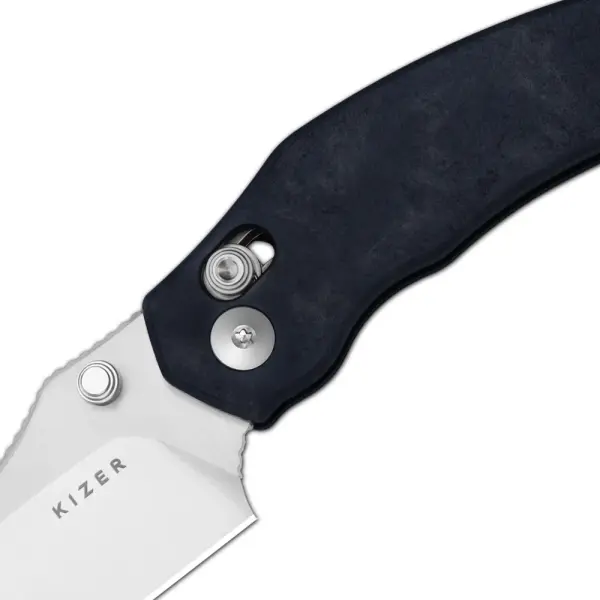 Kizer Mini Bulldog Nitro-V Blue Richlite Clutch Lock Folder