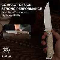 Kizer Begleiter Fix Outdoormesser 3V Stahl Burlap Micarta