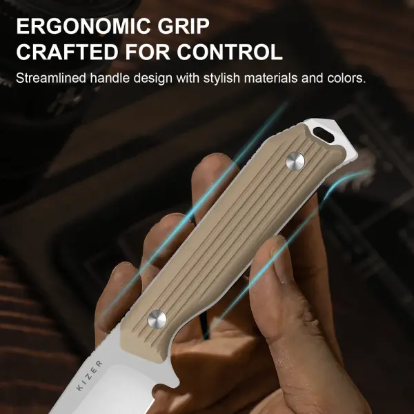 Kizer Begleiter Fix Outdoormesser AEB-L Stahl G10 Coyote