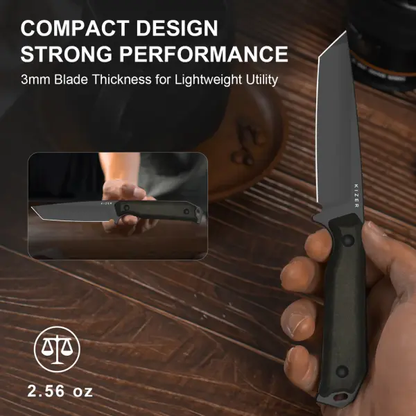 Kizer Begleiter Fix Outdoormesser 3V Stahl Richlite