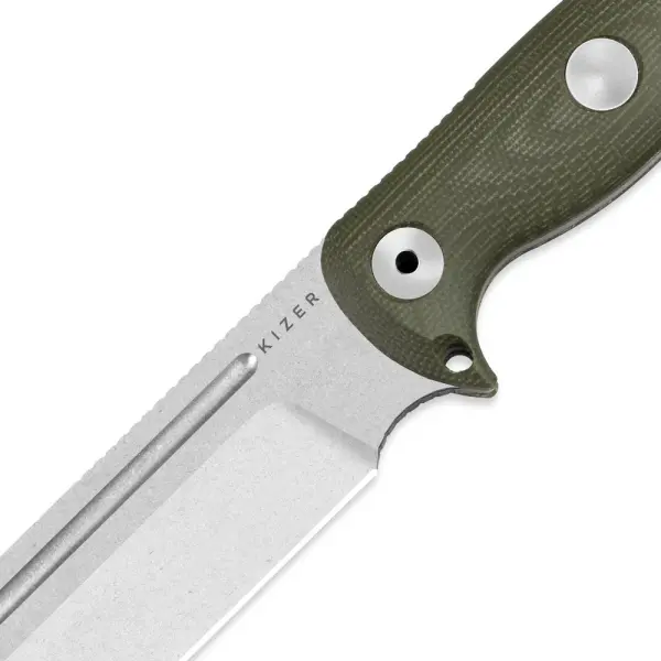 Kizer Drop Bear Fix 7 Outdoormesser AEB-L Stahl Micarta