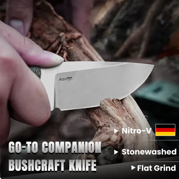 Kizer Hare Fixed Blade Nitro-V Stahl Micarta + G10 EDC