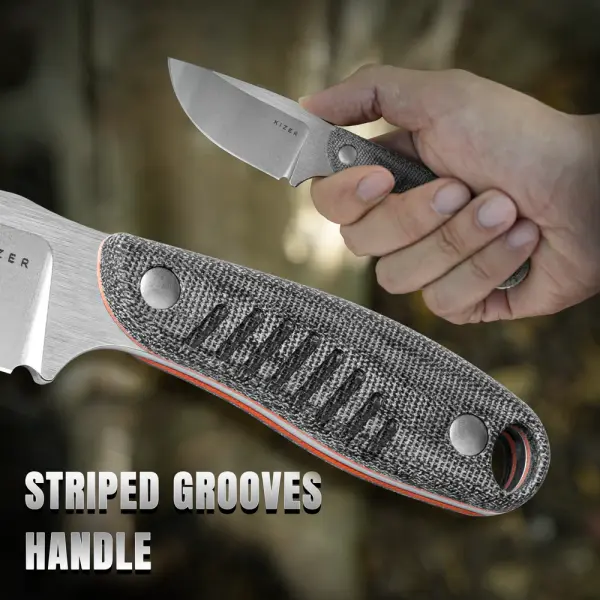 Kizer Hare Fixed Blade Nitro-V Stahl Micarta + G10 EDC