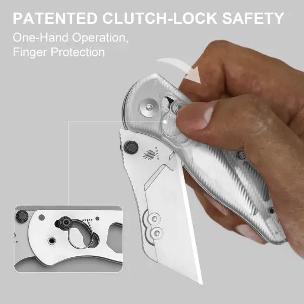 Kizer Drop Bear Utility SK5 & 5Cr15 Stahl Acryl Clutch Lock