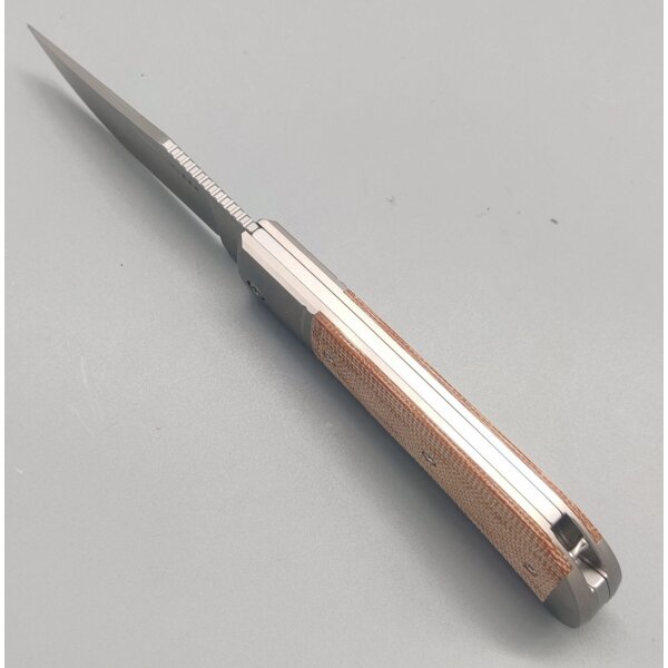 Kizer Trestle Slipjoint 14C28N Stahl Titan / Micarta Gentleman Knife