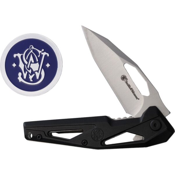 Smith & Wesson Linerlock mit Challenge Coin Taschenmesser