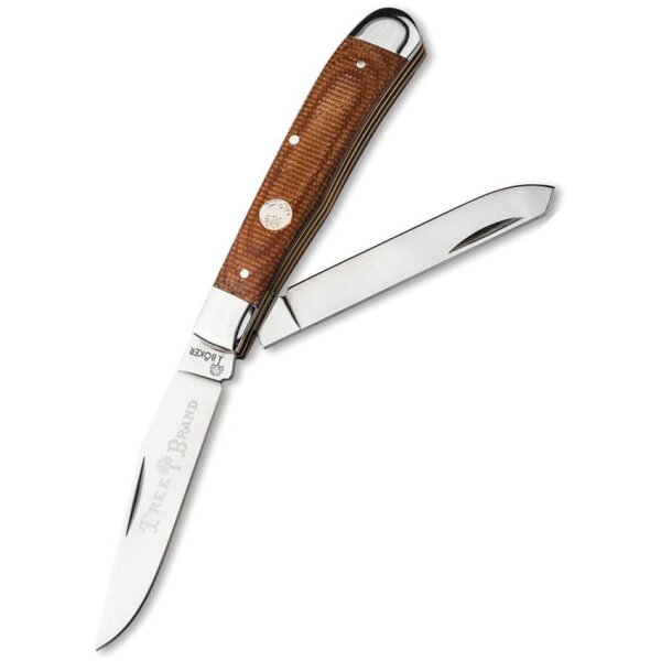 Böker Boker Tree Brand Trapper D2 Stahl Brown Micarta USA only