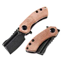 Kansept Knives Mini Korvid Flipper Brown Micarta by Koch...