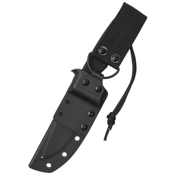Schnitzel TRI Messer Outdoormesser schwarz 14C28N Stahl G10 Griff Kydexscheide