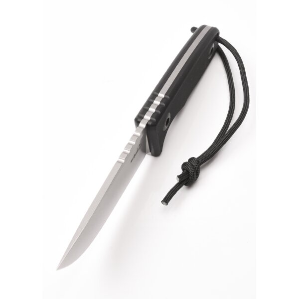 Schnitzel TRI Messer Outdoormesser schwarz 14C28N Stahl G10 Griff Kydexscheide