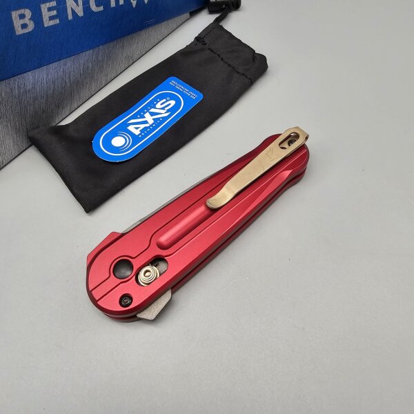 Benchmade Lowden 491GY-01 Cerakote M390 Stahl Red T6 Aluminium