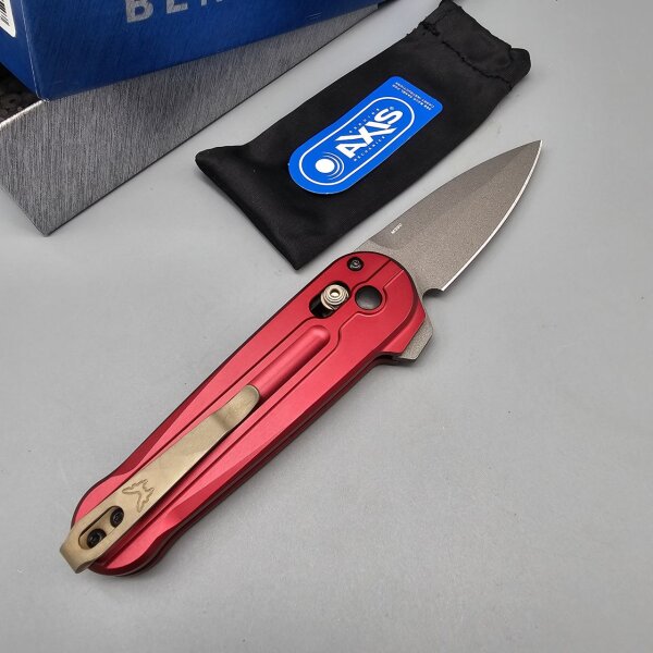 Benchmade Lowden 491GY-01 Cerakote M390 Stahl Red T6 Aluminium
