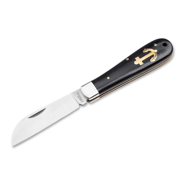 History Knife & Tool Anchor Knife Ankermesser 4116 Stahl Ebenholz Slipjoint