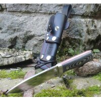 Cudeman MT-5 N695 Micarta Schwarz inkl. Lederscheide