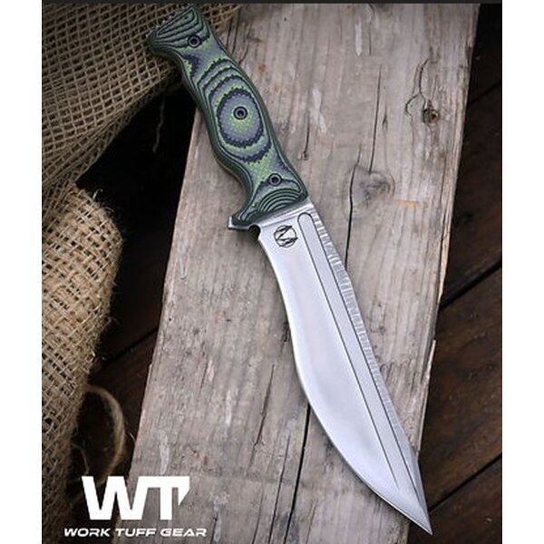Work Tuff Gear Little Evil Fighter Gen 2 Zombie Green Camo Outdormesser Bohler K329 Stahl Design by Zeke Menacho