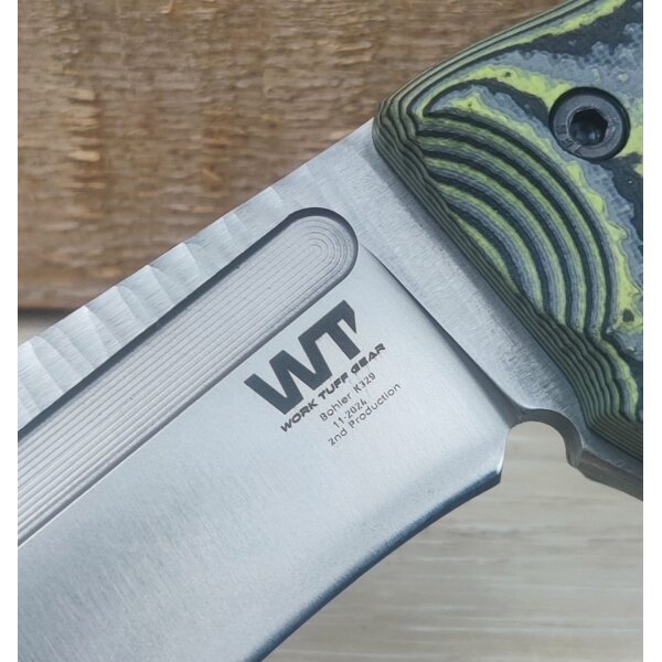 Work Tuff Gear Little Evil Fighter Gen 2 Zombie Green Camo Outdormesser Bohler K329 Stahl Design by Zeke Menacho