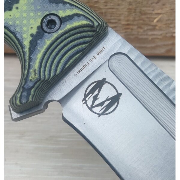 Work Tuff Gear Little Evil Fighter Gen 2 Zombie Green Camo Outdormesser Bohler K329 Stahl Design by Zeke Menacho