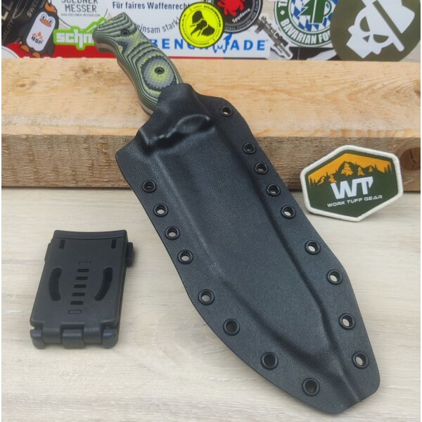 Work Tuff Gear Little Evil Fighter Gen 2 Zombie Green Camo Outdormesser Bohler K329 Stahl Design by Zeke Menacho