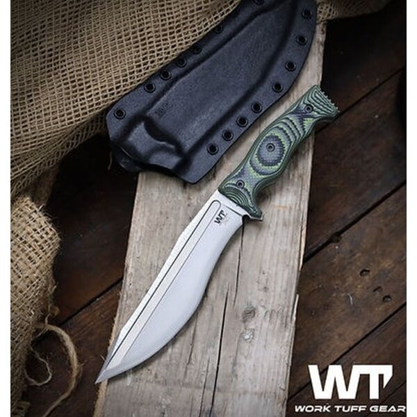 Work Tuff Gear Little Evil Fighter Gen 2 Zombie Green Camo Outdormesser Bohler K329 Stahl Design by Zeke Menacho
