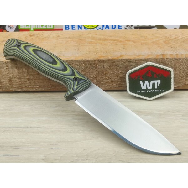 Work Tuff Gear Red Wolf Outdoormesser K392 G10 Zombie Green