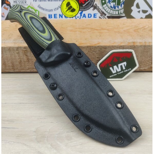 Work Tuff Gear Red Wolf Outdoormesser K392 G10 Zombie Green