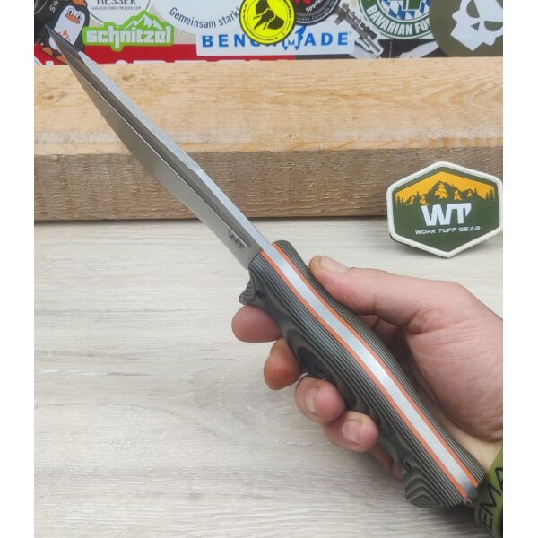 Work Tuff Gear Little Evil Fighter Gen 2 Jungle Camo Outdormesser Bohler K329 Stahl Design by Zeke Menacho