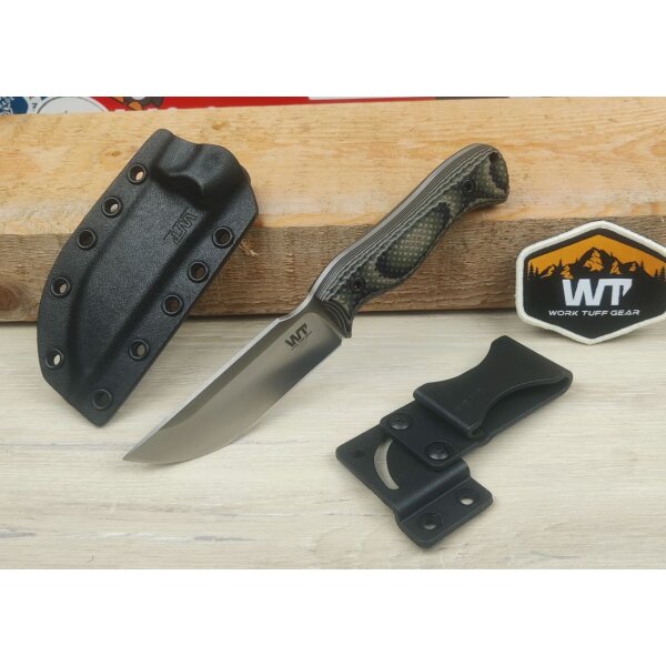 Work Tuff Gear Nomad Bushcrafter Outdoormesser K392 G10 Jungle Camo