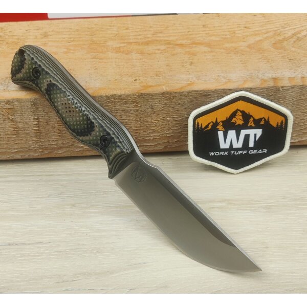 Work Tuff Gear Nomad Bushcrafter Outdoormesser K392 G10 Jungle Camo