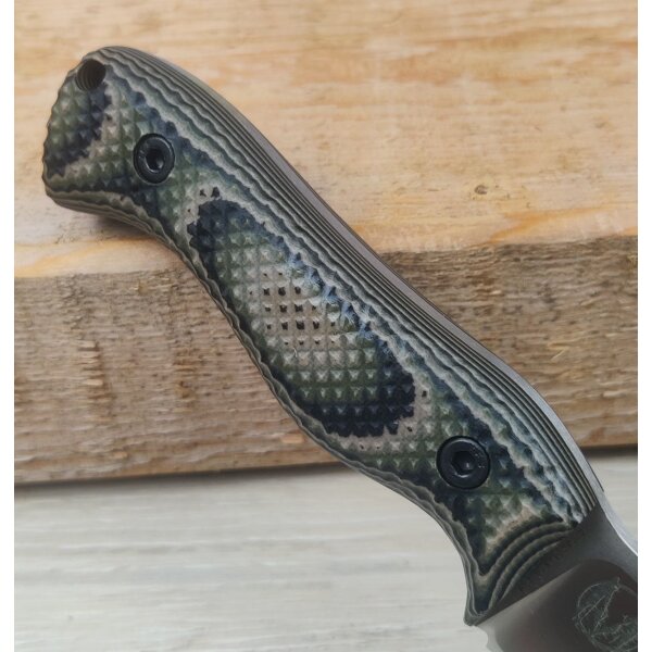Work Tuff Gear Nomad Bushcrafter Outdoormesser K392 G10 Jungle Camo