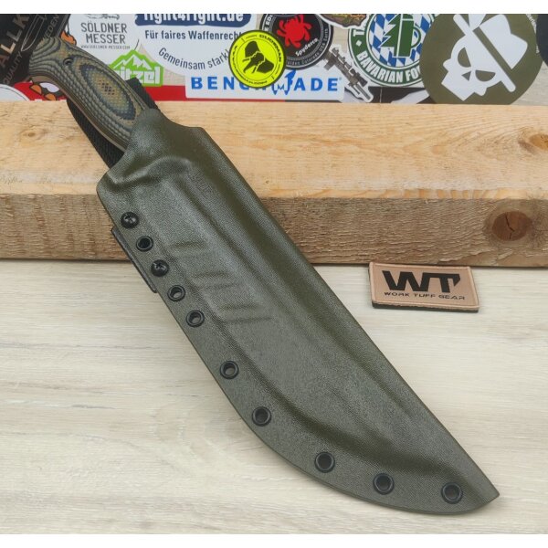 Work Tuff Gear Atayal-NC Outdoormesser SK85  G10 Tree Bark Camo