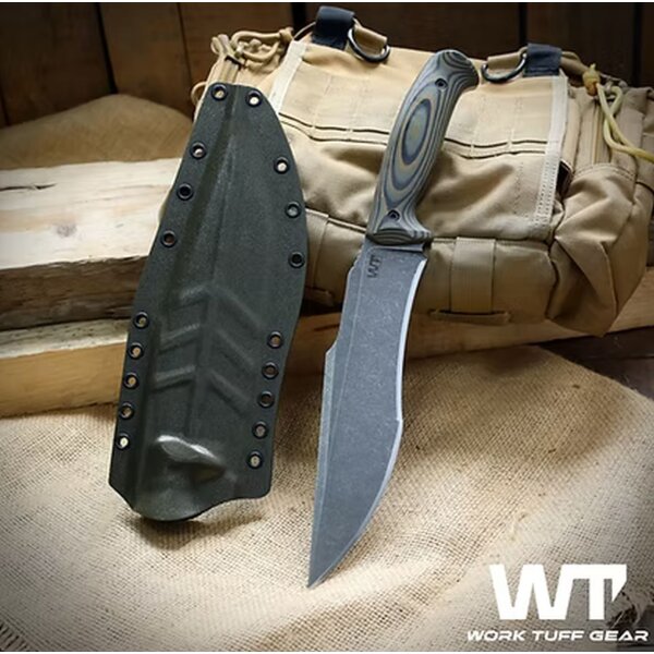 Work Tuff Gear Lanzeta-NC Outdoormesser SK85 G10 Tree Bark Camo