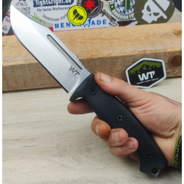 Work Tuff Gear Asset Outdoormesser K329 G10 Black Gator Grip