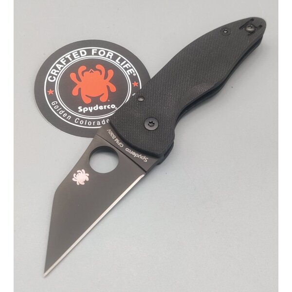 Spyderco MicroJimbo G10 Black Blade PlainEdge CPM-S30V Stahl Compression Lock 01SP1234