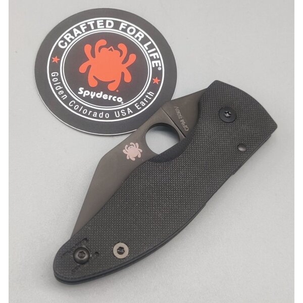 Spyderco MicroJimbo G10 Black Blade PlainEdge CPM-S30V Stahl Compression Lock 01SP1234