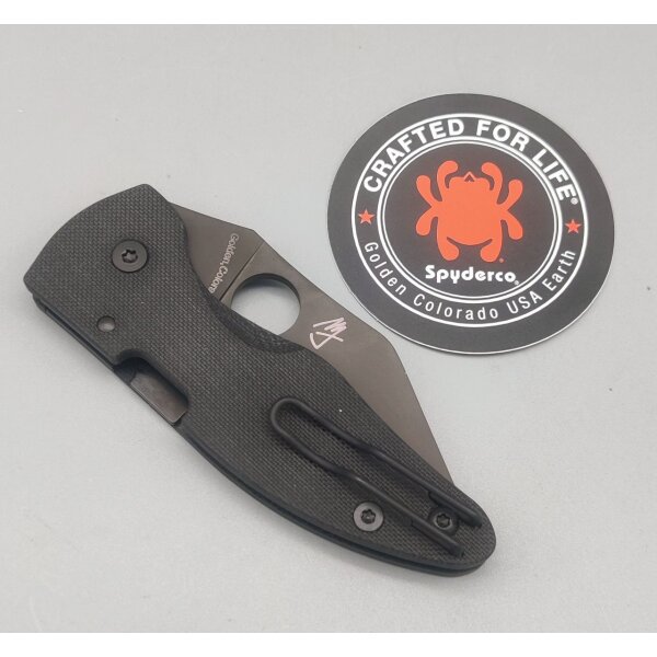 Spyderco MicroJimbo G10 Black Blade PlainEdge CPM-S30V Stahl Compression Lock 01SP1234