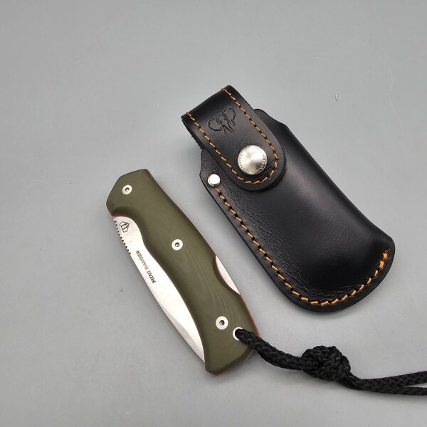 Cudeman Mini Ranger mit Lederetui N690Co G10 Griff Backlock Taschenmesser 337-GVF