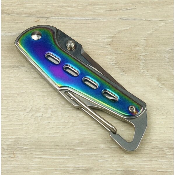 Sanrenmu 6070RUX-SX Rainbow Carabine Slipjoint 12C27 Stahl