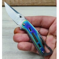 Sanrenmu 6070RUX-SX Rainbow Carabine Slipjoint 12C27 Stahl