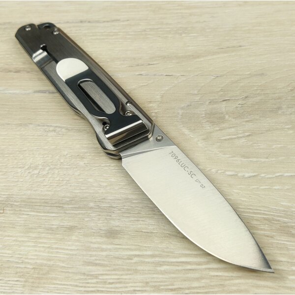 Sanrenmu Messer 7096LUC-SF Taschenmesser 12C27 Stahl 420 Edelstahlgriff Linerlock