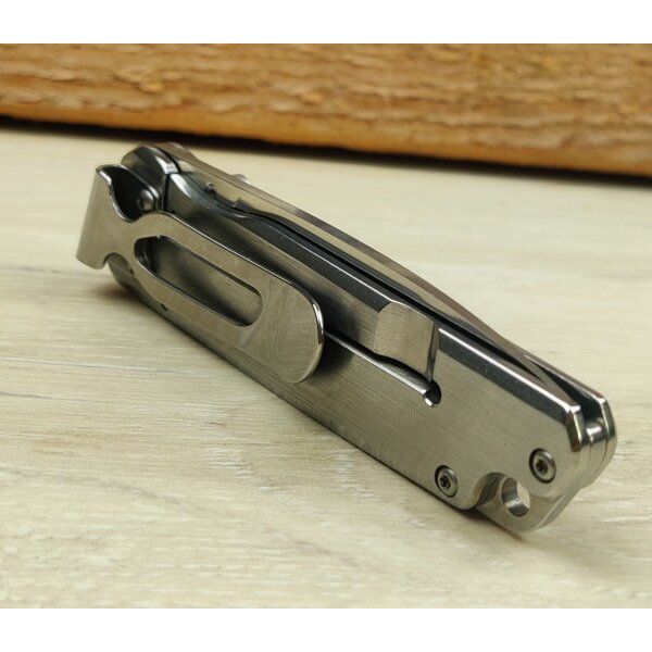 Sanrenmu Messer 7096LUC-SF Taschenmesser 12C27 Stahl 420 Edelstahlgriff Linerlock