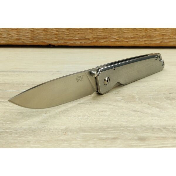 Sanrenmu Messer 7096LUC-SF Taschenmesser 12C27 Stahl 420 Edelstahlgriff Linerlock