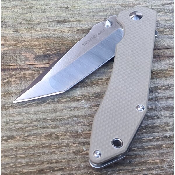 Sanrenmu Messer9001LTC-GV Tanto Taschenmesser 12C27 Stahl G10 Kugellager Linerlock