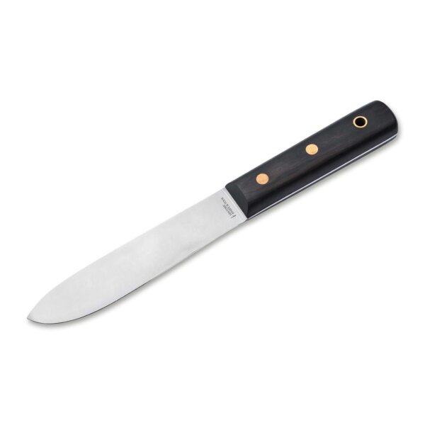 History Knife & Tool Matrosenmesser 1.4116 Stahl Ebenholz Lederscheide