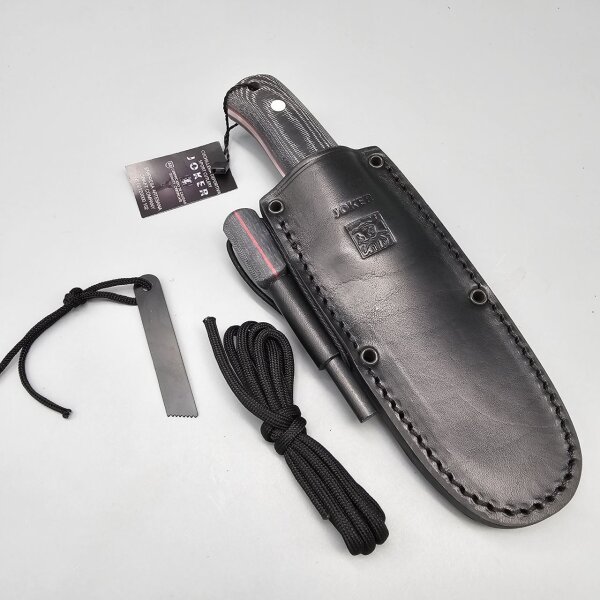 Joker Erizo TS2 EDC Knife Lederscheide Feuerstarter