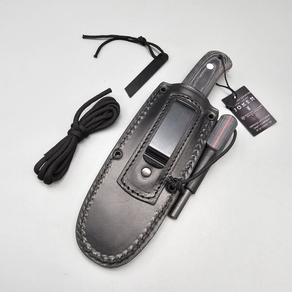 Joker Erizo TS2 EDC Knife Lederscheide Feuerstarter