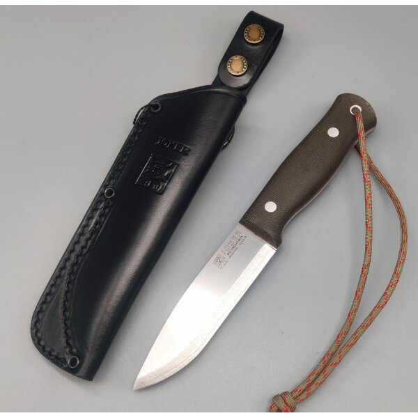 Joker Scandi Bushlord Sleipner Stahl Canvas Micarta Lederscheide