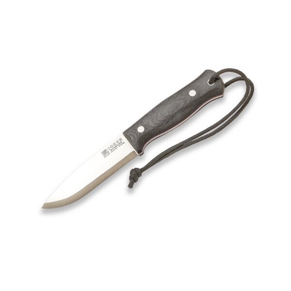 Joker Scandi Bushlord Sleipner Stahl Micarta Lederscheide Feuerstarter